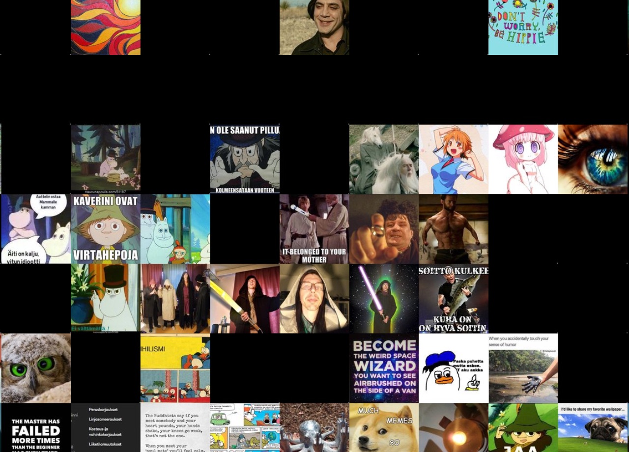 An assortment of internet memes.